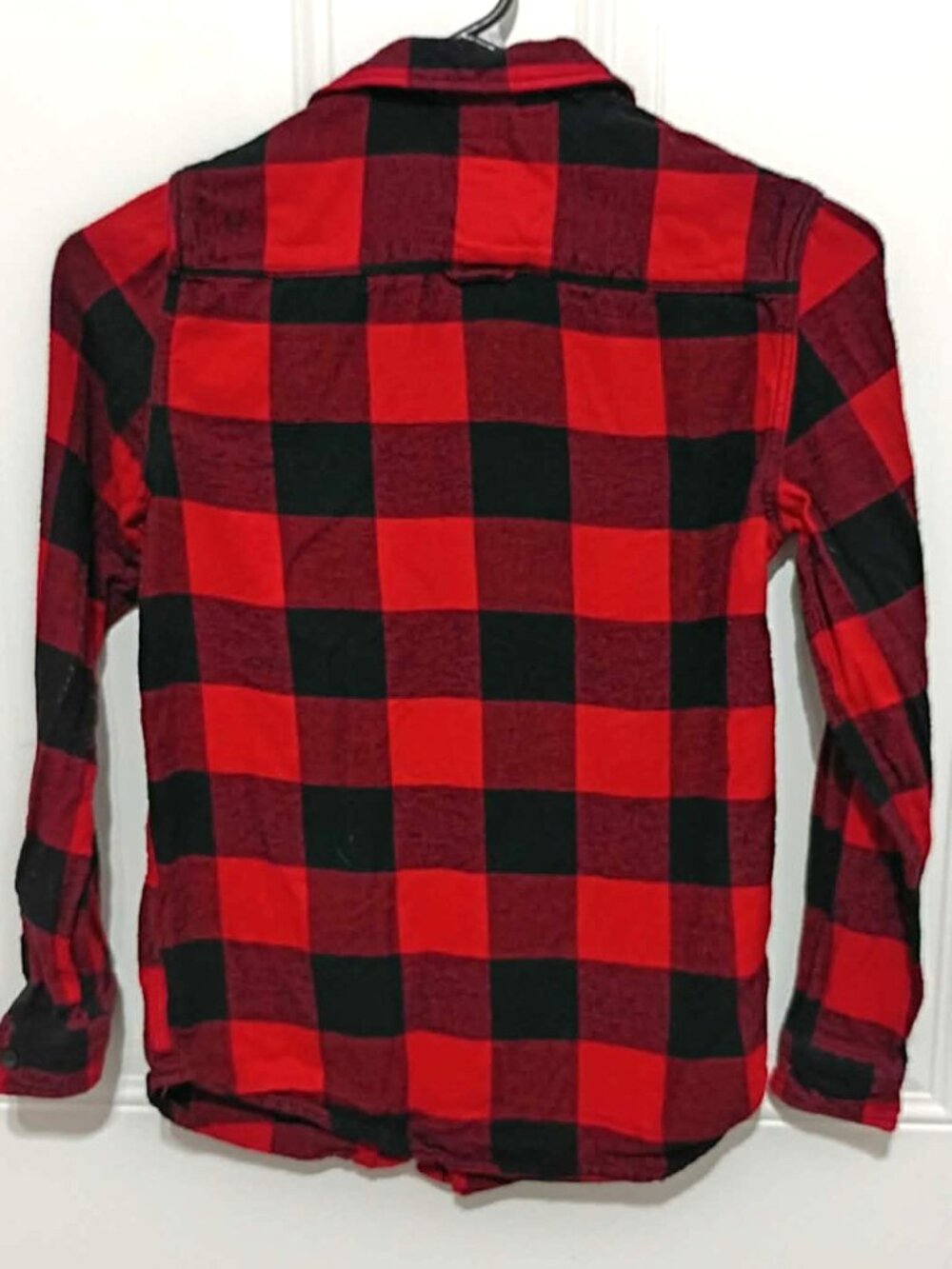 Cactus Boys Red and Black Button up Flannel Shirt, Boys size 11/12 - Picture 3 of 3